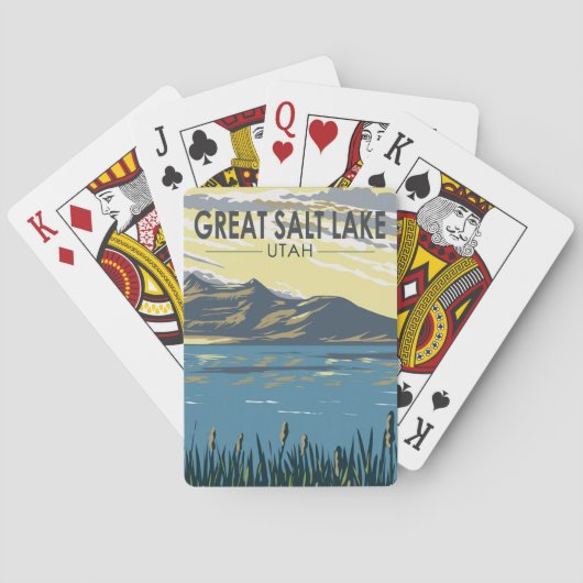 Activiteiten in de omgeving van Great Salt Lake Ut Pokerkaarten (Achterkant)