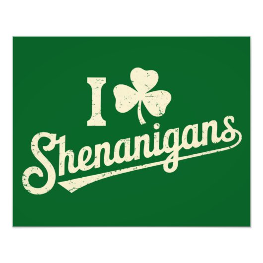 Activiteiten in de omgeving van Green Funny Irish Foto Afdruk (Voorkant)