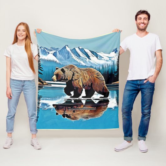 Activiteiten in de omgeving van Grizzly Lake Mount Fleece Deken (In situ)