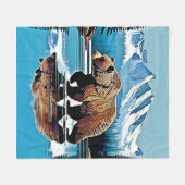 Activiteiten in de omgeving van Grizzly Lake Mount Fleece Deken (Voorkant (Horizontaal))