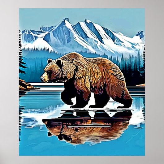 Activiteiten in de omgeving van Grizzly Lake Mount Poster (Voorkant)