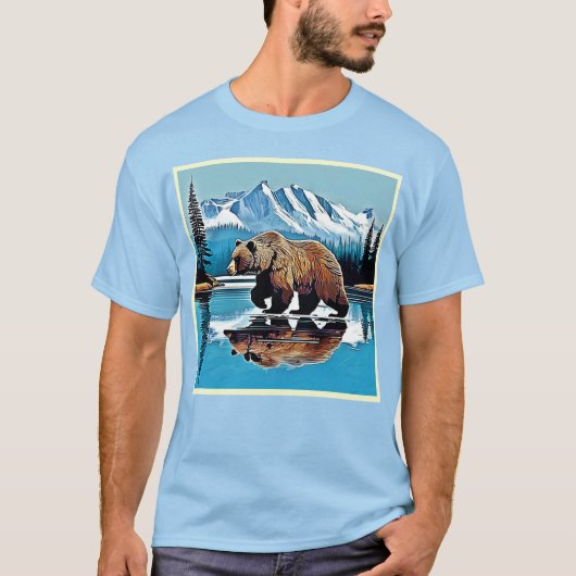 Activiteiten in de omgeving van Grizzly Lake Mount T-shirt (Voorkant)