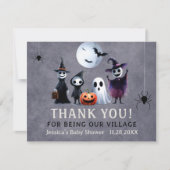 Activiteiten in de omgeving van Halloween Baby sho Bedankkaart (Voorkant)