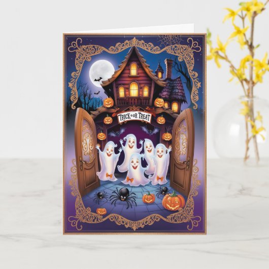 Activiteiten in de omgeving van Halloween Cat and  Kaart (Gele Bloem)