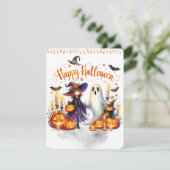 Activiteiten in de omgeving van Halloween Witch Wi Feestdagenkaart (Staand voorkant)