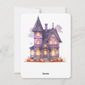 Activiteiten in de omgeving van Halloween Witch Wi Feestdagenkaart (Achterkant)