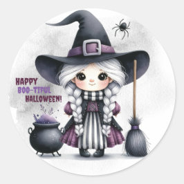 Activiteiten in de omgeving van Halloween Witch Wi Ronde Sticker
