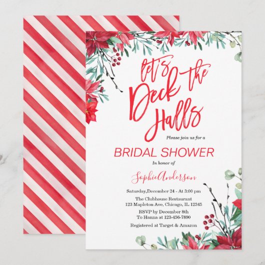 Activiteiten in de omgeving van Halls Poinsettia C Kaart (Voorkant / Achterkant)