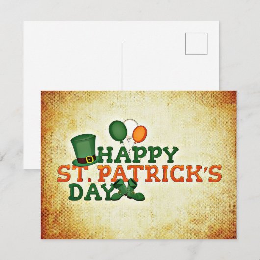 Activiteiten in de omgeving van Happy St. Patrick' Briefkaart (Voorkant / Achterkant)