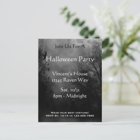 Activiteiten in de omgeving van Haunted Sky Hallow Uitnodiging Briefkaart (Staand voorkant)