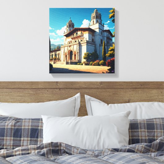 Activiteiten in de omgeving van Hearst Castle San  Canvas Afdruk (Insitu (Slaapkamer))