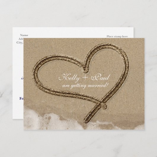 Activiteiten in de omgeving van Heart in Sand Beac Aankondigingskaart (Voorkant / Achterkant)