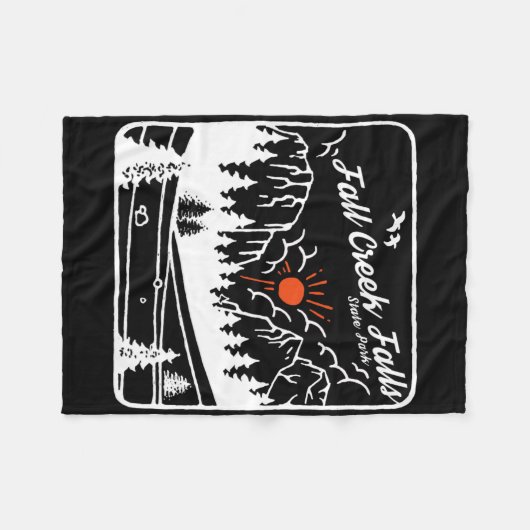 Activiteiten in de omgeving van herfst Creek Herfs Fleece Deken (Voorkant (Horizontaal))