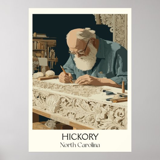 Activiteiten in de omgeving van Hickory North Caro Poster (Voorkant)