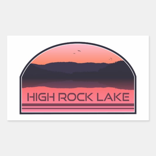 Activiteiten in de omgeving van High Rock Lake Nor Rechthoekige Sticker (Voorkant)