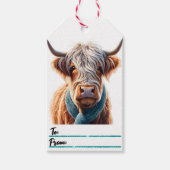 Activiteiten in de omgeving van Highland koe Chris Cadeaulabel (Voorkant)