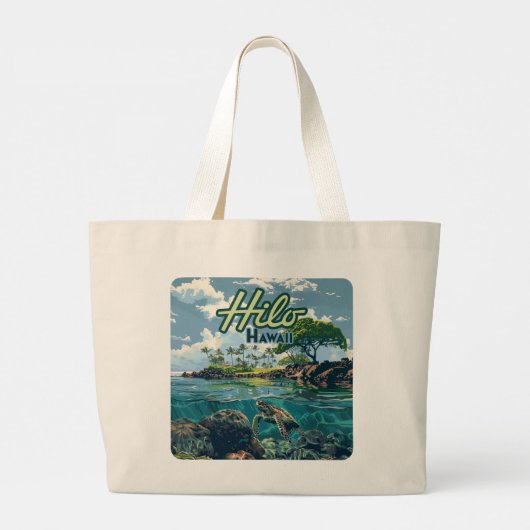 Activiteiten in de omgeving van Hilo Hawaii Big Is Grote Tote Bag (Achterkant)