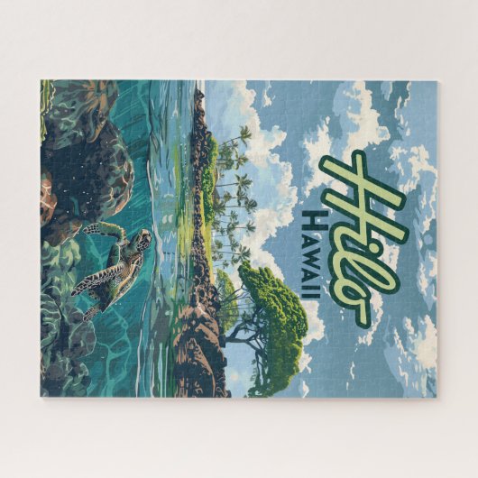 Activiteiten in de omgeving van Hilo Hawaii Big Is Legpuzzel (Horizontaal)