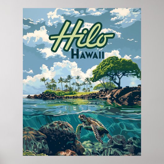 Activiteiten in de omgeving van Hilo Hawaii Big Is Poster (Voorkant)