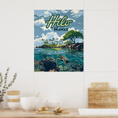 Activiteiten in de omgeving van Hilo Hawaii Big Is Poster (Keuken)