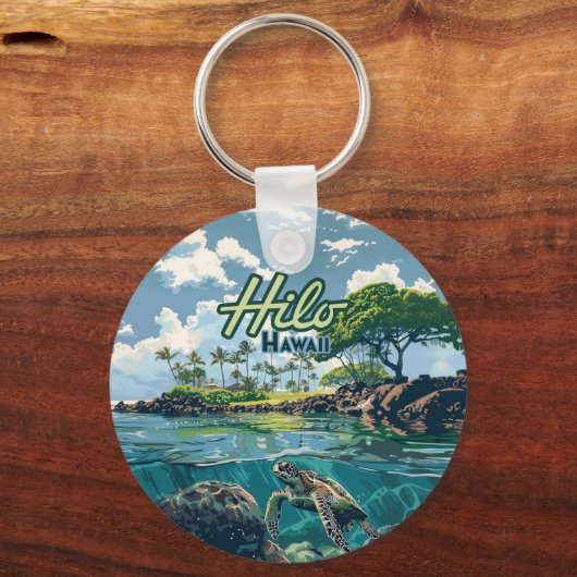 Activiteiten in de omgeving van Hilo Hawaii Big Is Sleutelhanger (Voorkant)