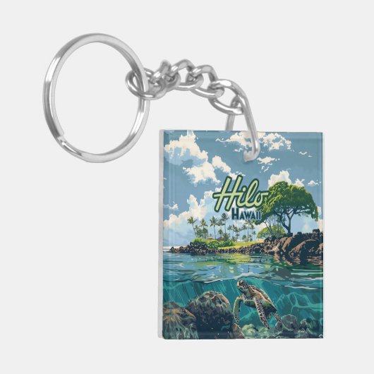 Activiteiten in de omgeving van Hilo Hawaii Big Is Sleutelhanger (Voorkant Links)