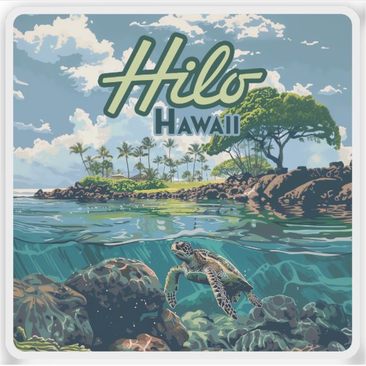 Activiteiten in de omgeving van Hilo Hawaii Big Is Sticker (Voorkant)