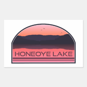 Activiteiten in de omgeving van Honeoye Lake New Y Rechthoekige Sticker