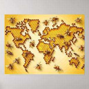Activiteiten in de omgeving van Honey Bees Wall Ar Poster