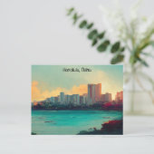 Activiteiten in de omgeving van Honolulu Oahu Pano Briefkaart (Staand voorkant)