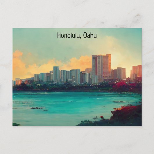 Activiteiten in de omgeving van Honolulu Oahu Pano Briefkaart (Voorkant)