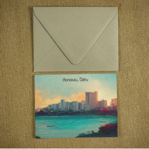 Activiteiten in de omgeving van Honolulu Oahu Pano Briefkaart