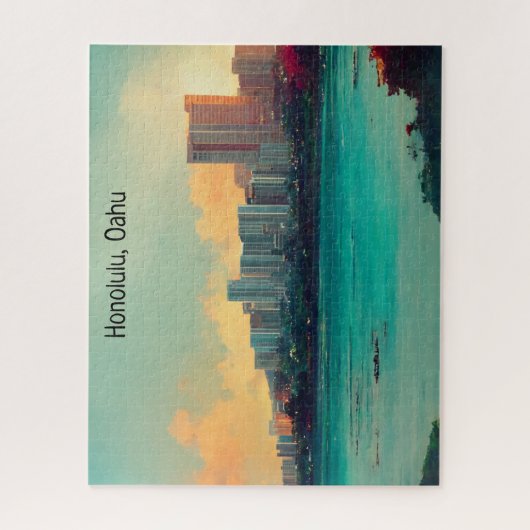 Activiteiten in de omgeving van Honolulu Oahu Pano Legpuzzel (Verticaal)