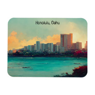 Activiteiten in de omgeving van Honolulu Oahu Pano Magneet