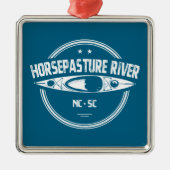 Activiteiten in de omgeving van Horsepasture River Metalen Ornament (Voorkant)