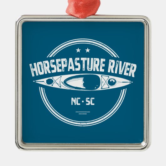 Activiteiten in de omgeving van Horsepasture River Metalen Ornament (Voorkant)