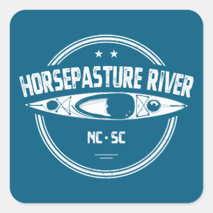 Activiteiten in de omgeving van Horsepasture River Vierkante Sticker