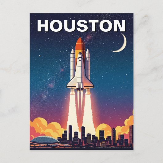 Activiteiten in de omgeving van Houston Texas Skyl Briefkaart (Voorkant)