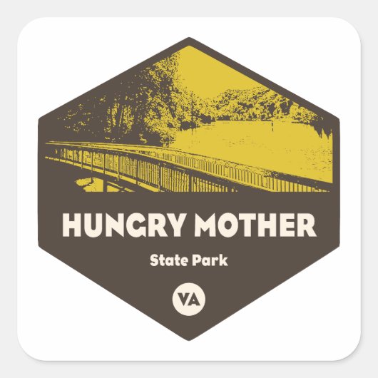 Activiteiten in de omgeving van Hungry Mother Stat Vierkante Sticker (Voorkant)