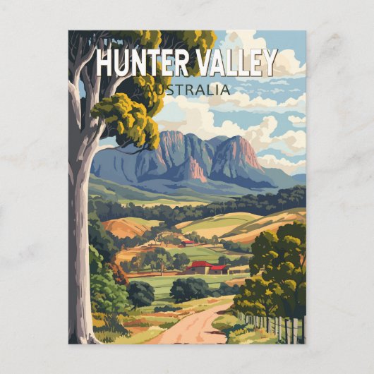 Activiteiten in de omgeving van Hunter Valley Aust Briefkaart (Voorkant)