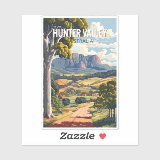Activiteiten in de omgeving van Hunter Valley Aust Sticker (Vel)