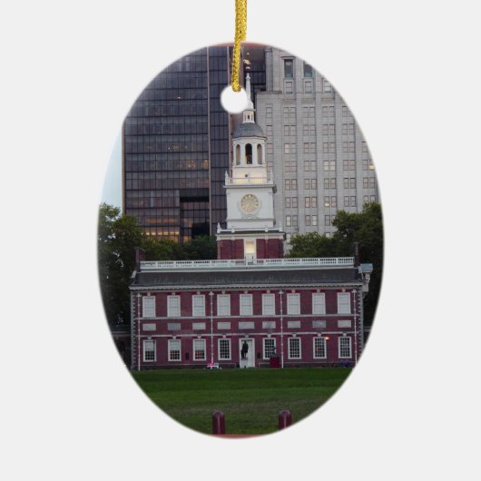 Activiteiten in de omgeving van Independence Hall  Keramisch Ornament (Voorkant)