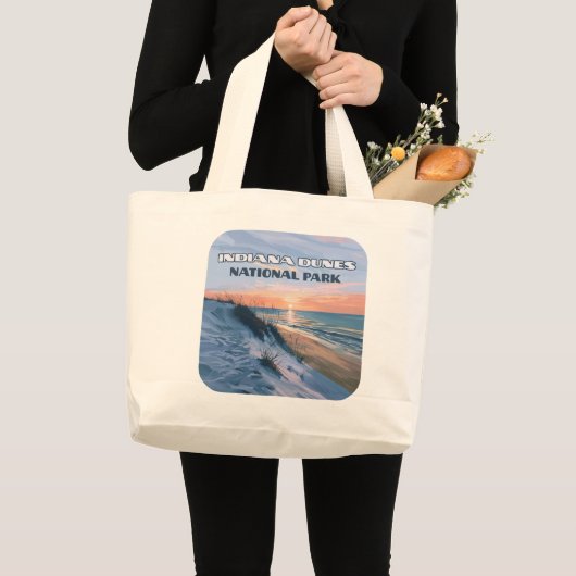Activiteiten in de omgeving van Indiana Dunes Nati Grote Tote Bag (Voorkant (product))