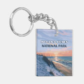 Activiteiten in de omgeving van Indiana Dunes Nati Sleutelhanger (Voorkant Links)