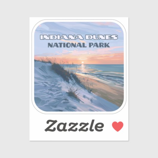Activiteiten in de omgeving van Indiana Dunes Nati Sticker (Vel)