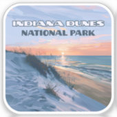 Activiteiten in de omgeving van Indiana Dunes Nati Sticker (Voorkant)