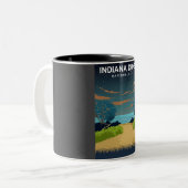 Activiteiten in de omgeving van Indiana Dunes Nati Tweekleurige Koffiemok (Voorkant links)