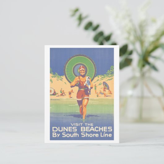 Activiteiten in de omgeving van Indiana Dunes Vint Briefkaart (Staand voorkant)