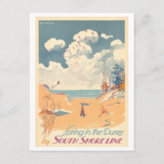 Activiteiten in de omgeving van Indiana Dunes Vint Briefkaart (Voorkant)