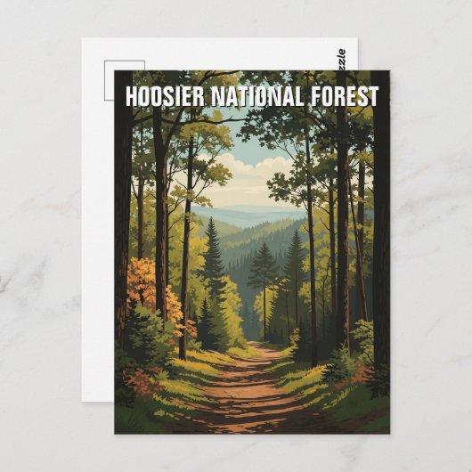 Activiteiten in de omgeving van Indiana Hoosier Na Briefkaart (Voorkant / Achterkant)